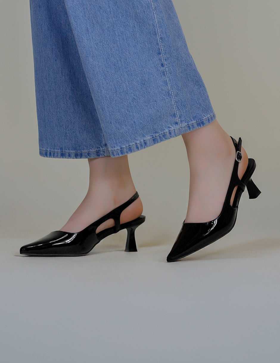 Zapatillas Kitten en Charol – Negro