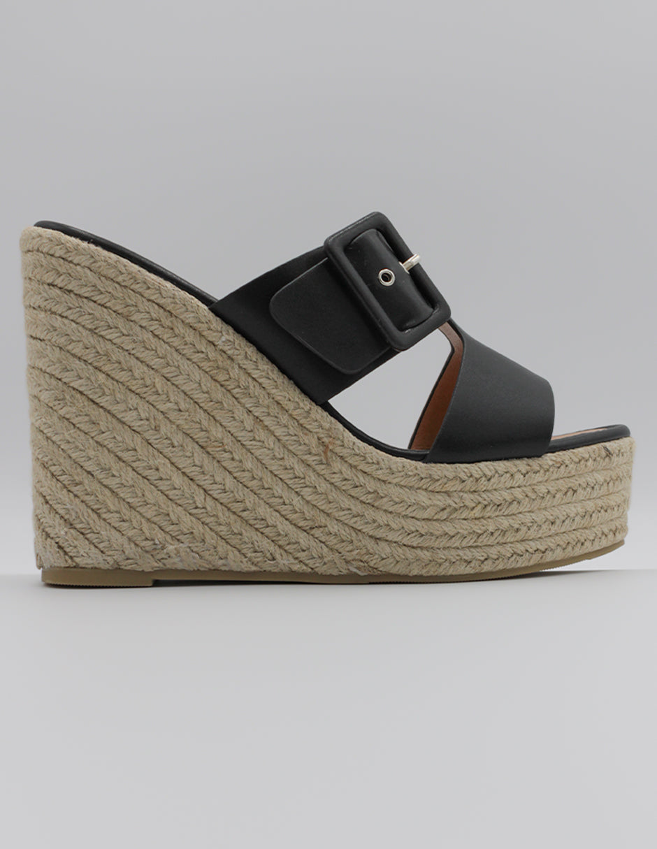 Sandalias con plataforma Birt en Piel vegana – Negro