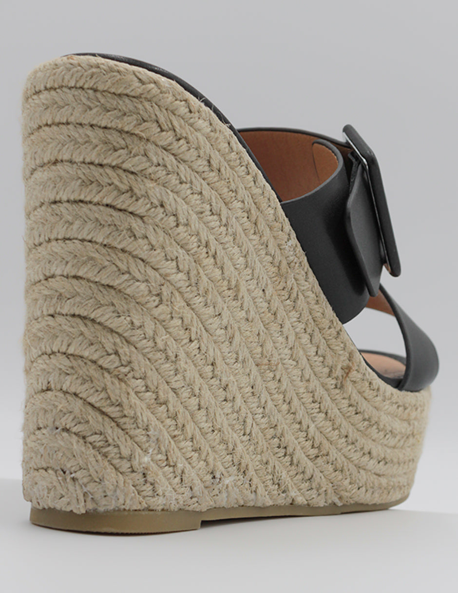 Sandalias con plataforma Birt en Piel vegana – Negro