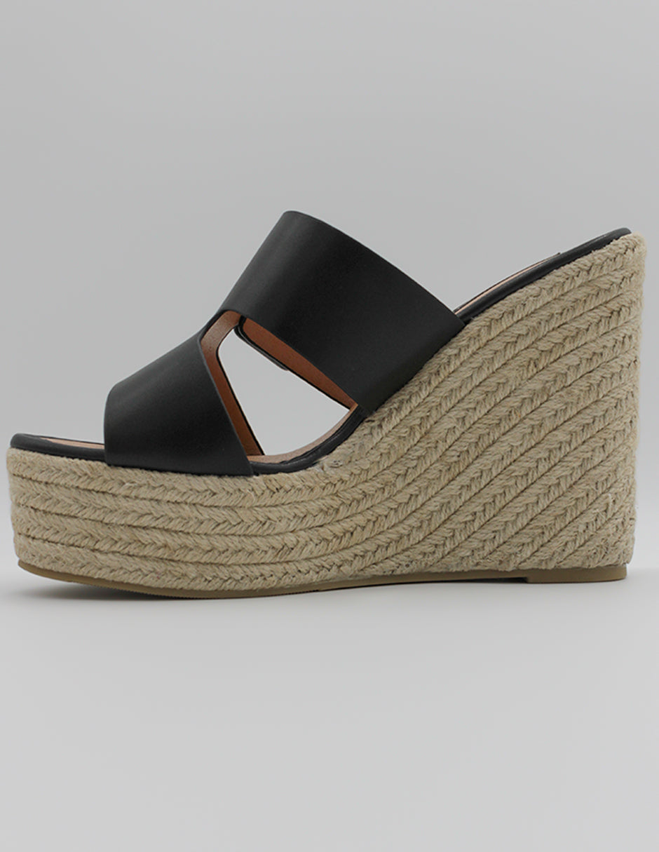 Sandalias con plataforma Birt en Piel vegana – Negro