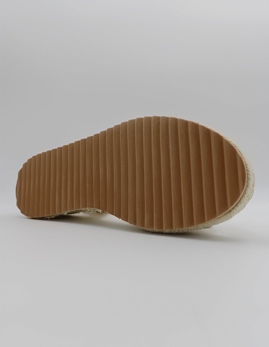 Sandalias con plataforma Yuri en Textil – Beige