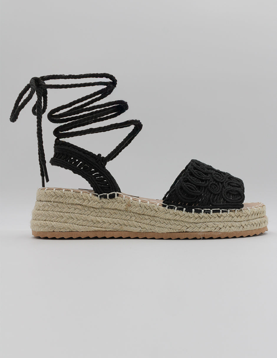 Sandalias con plataforma Onne en Textil – Negro