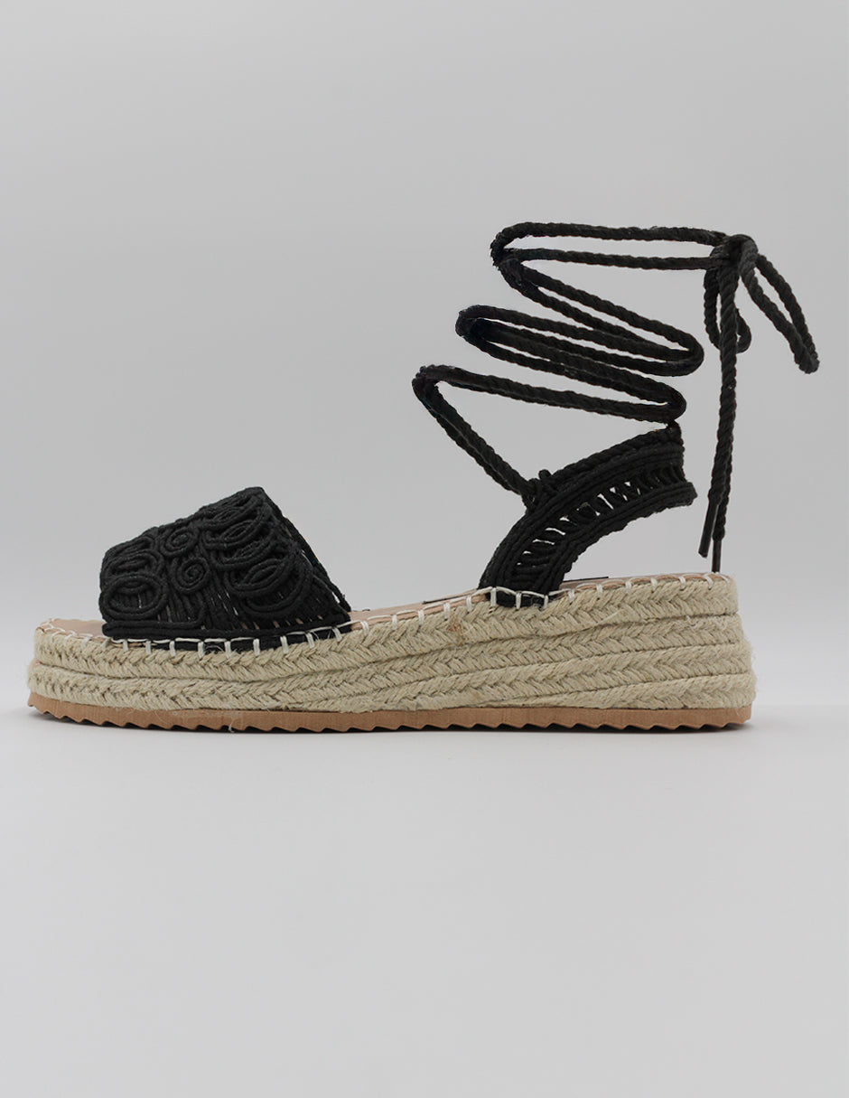 Sandalias con plataforma Onne en Textil – Negro