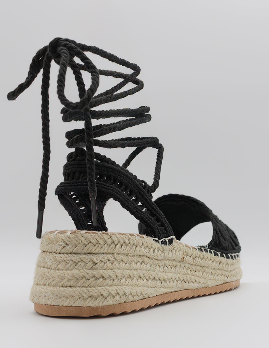 Sandalias con plataforma Onne en Textil – Negro