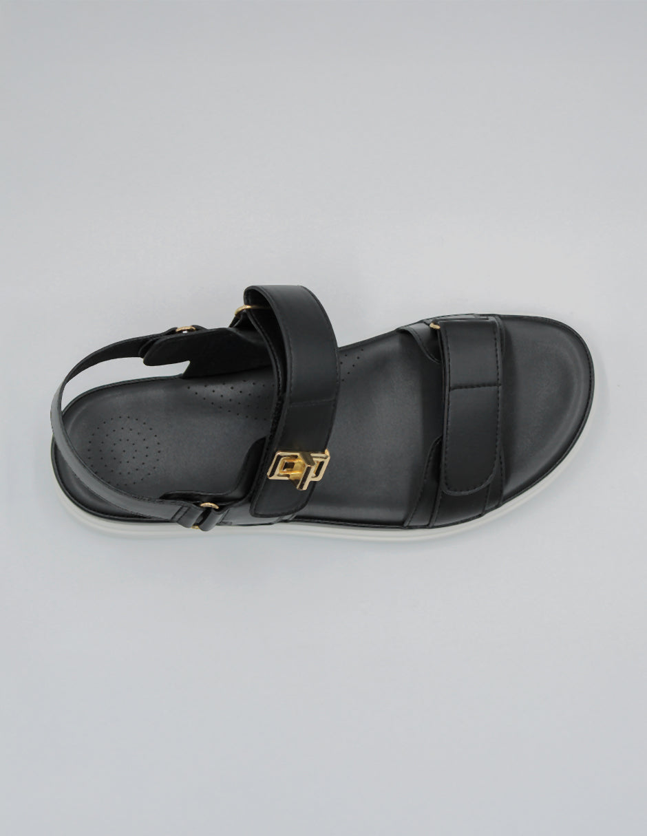 Sandalias con plataforma Steps en Piel vegana – Negro