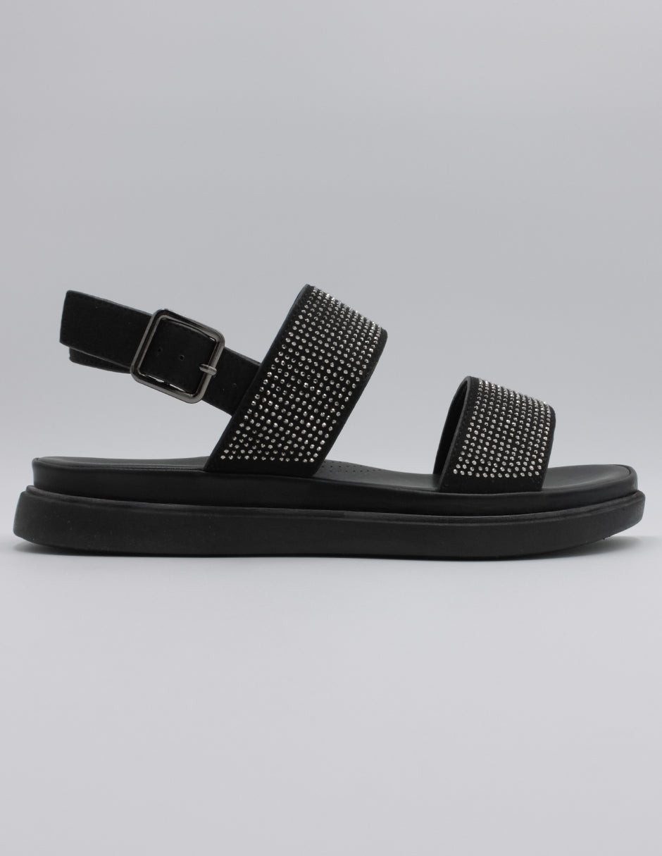 Sandalias con plataforma Daril en Textil – Negro