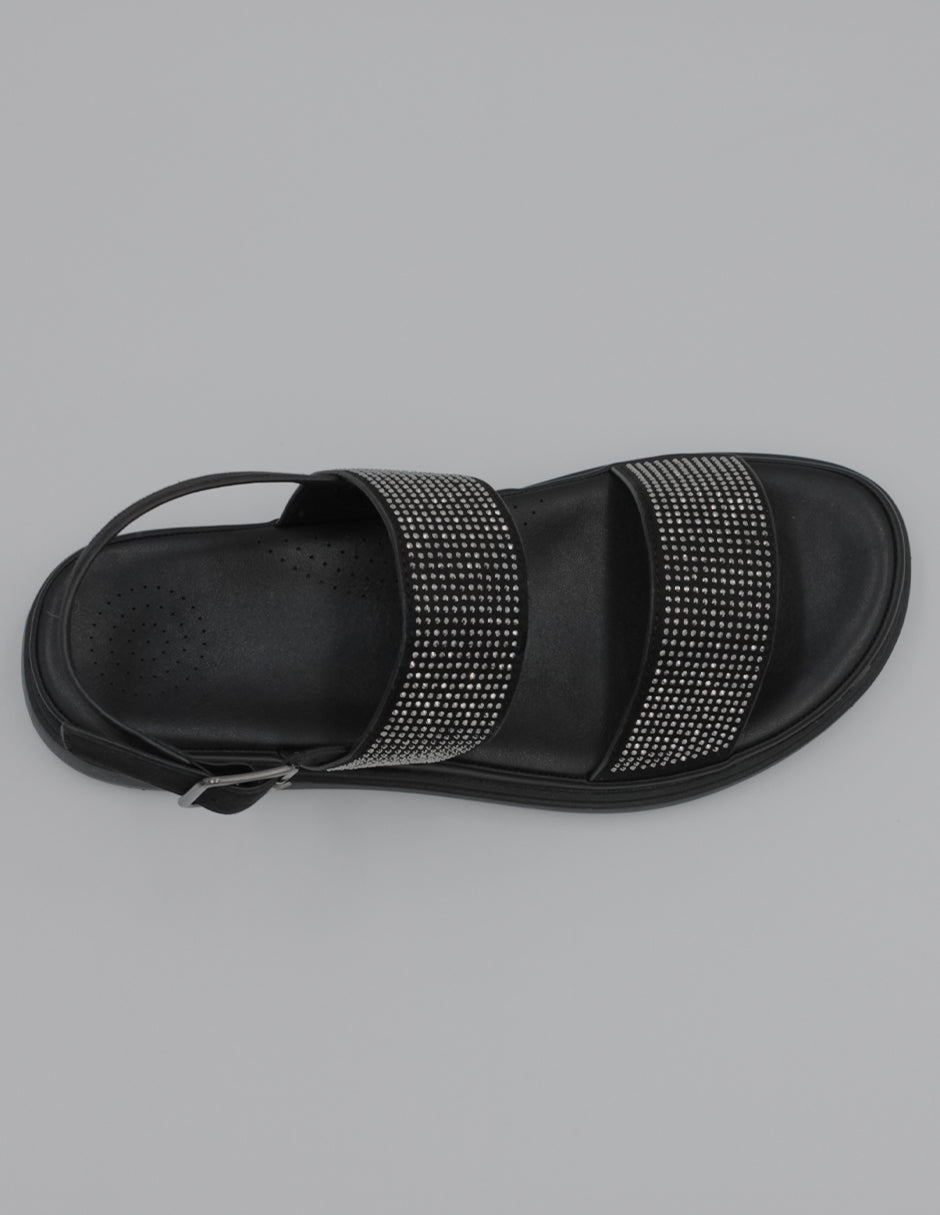 Sandalias con plataforma Daril en Textil – Negro
