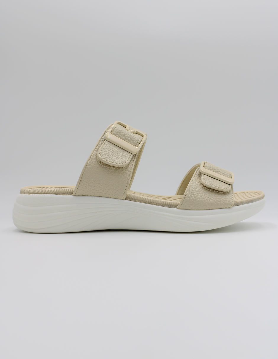 Sandalias con plataforma Steps en Piel vegana – Beige