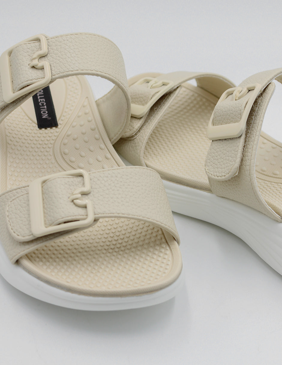 Sandalias con plataforma Steps en Piel vegana – Beige