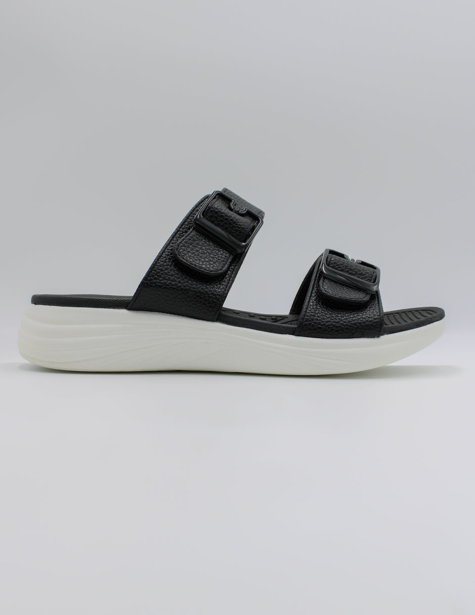 Sandalias con plataforma Steps en Piel vegana – Negro