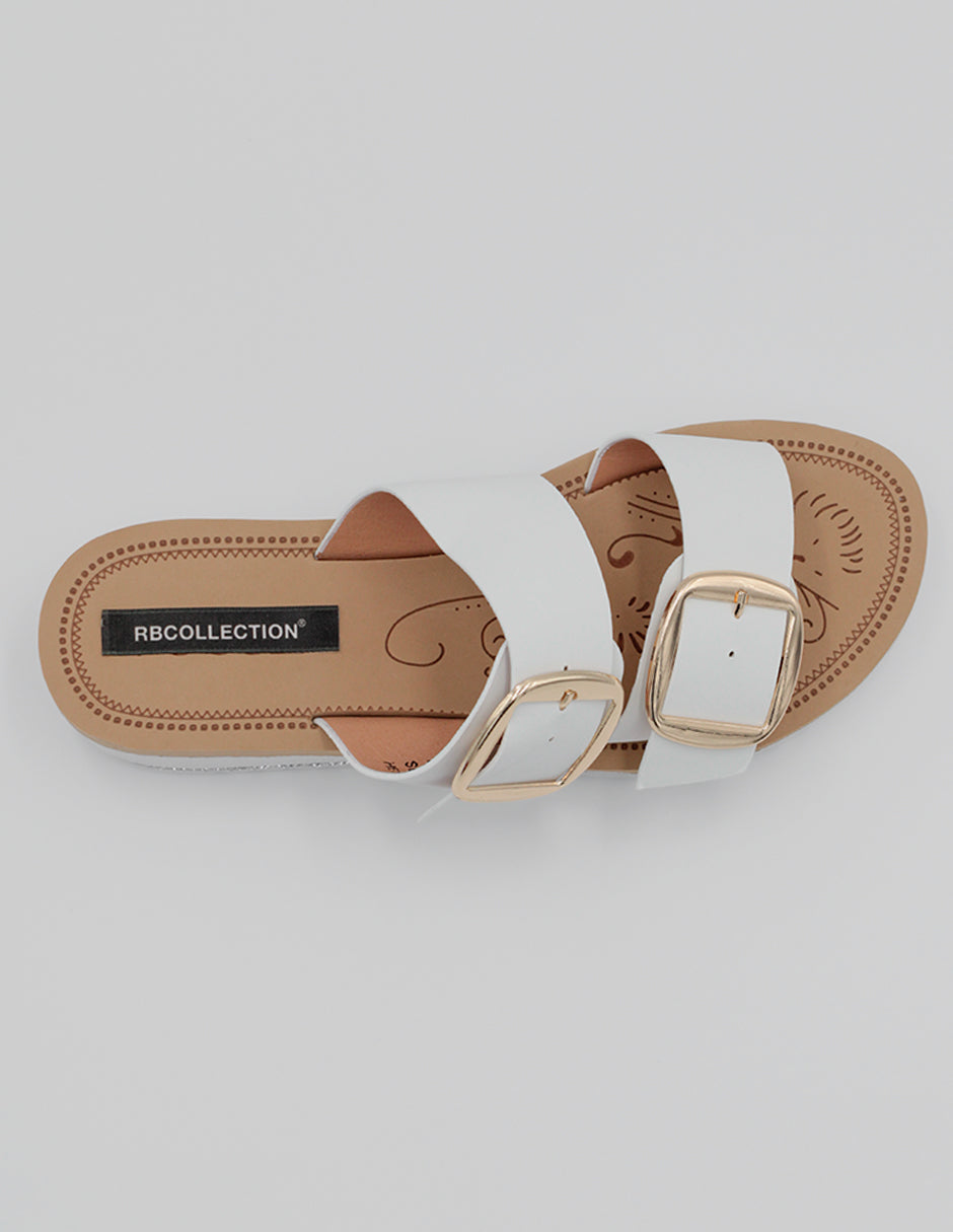Sandalias con plataforma Birt en Piel vegana – Blanco