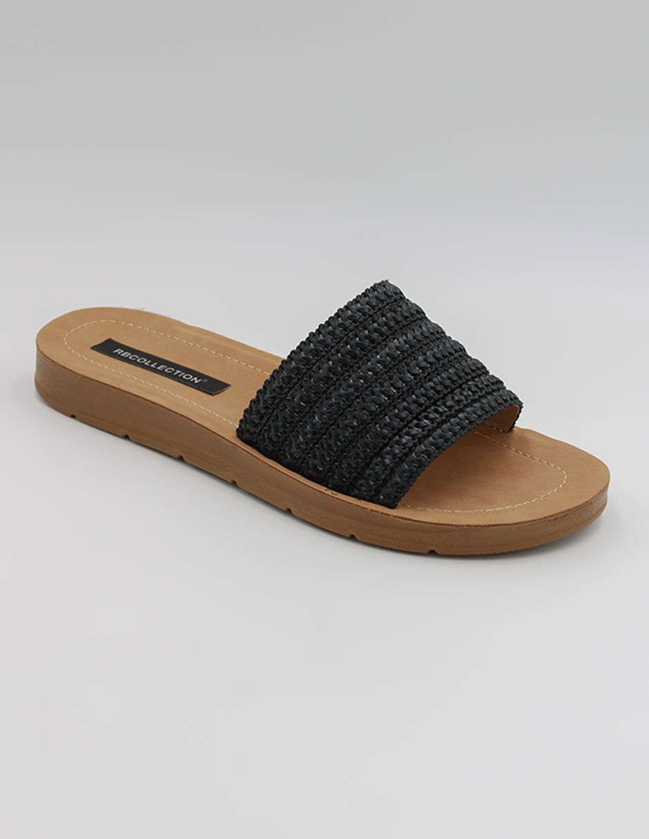 Sandalias de piso Exterior Textil Color Negro Para Mujer De RBCOLLECTION