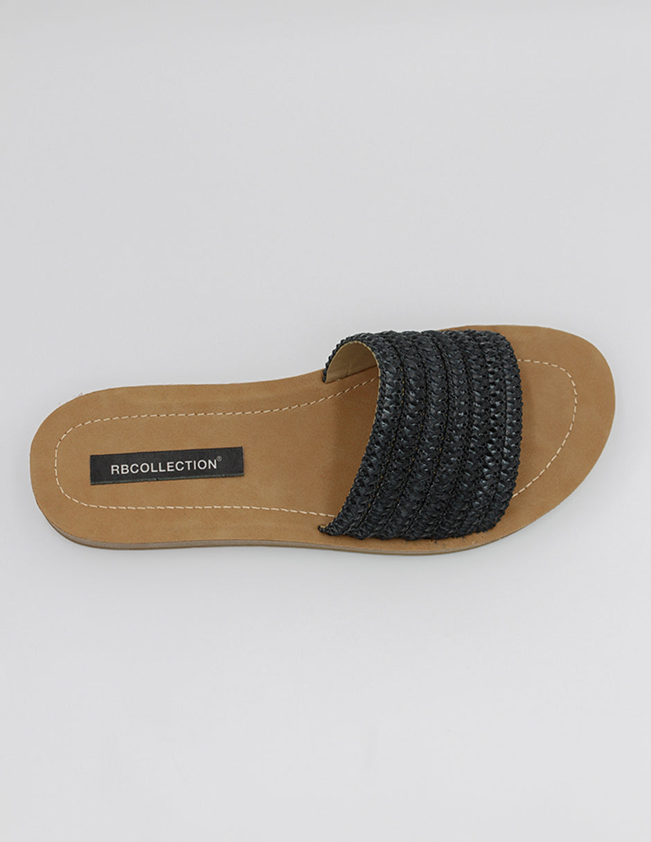 Sandalias de piso Onne en Textil – Negro