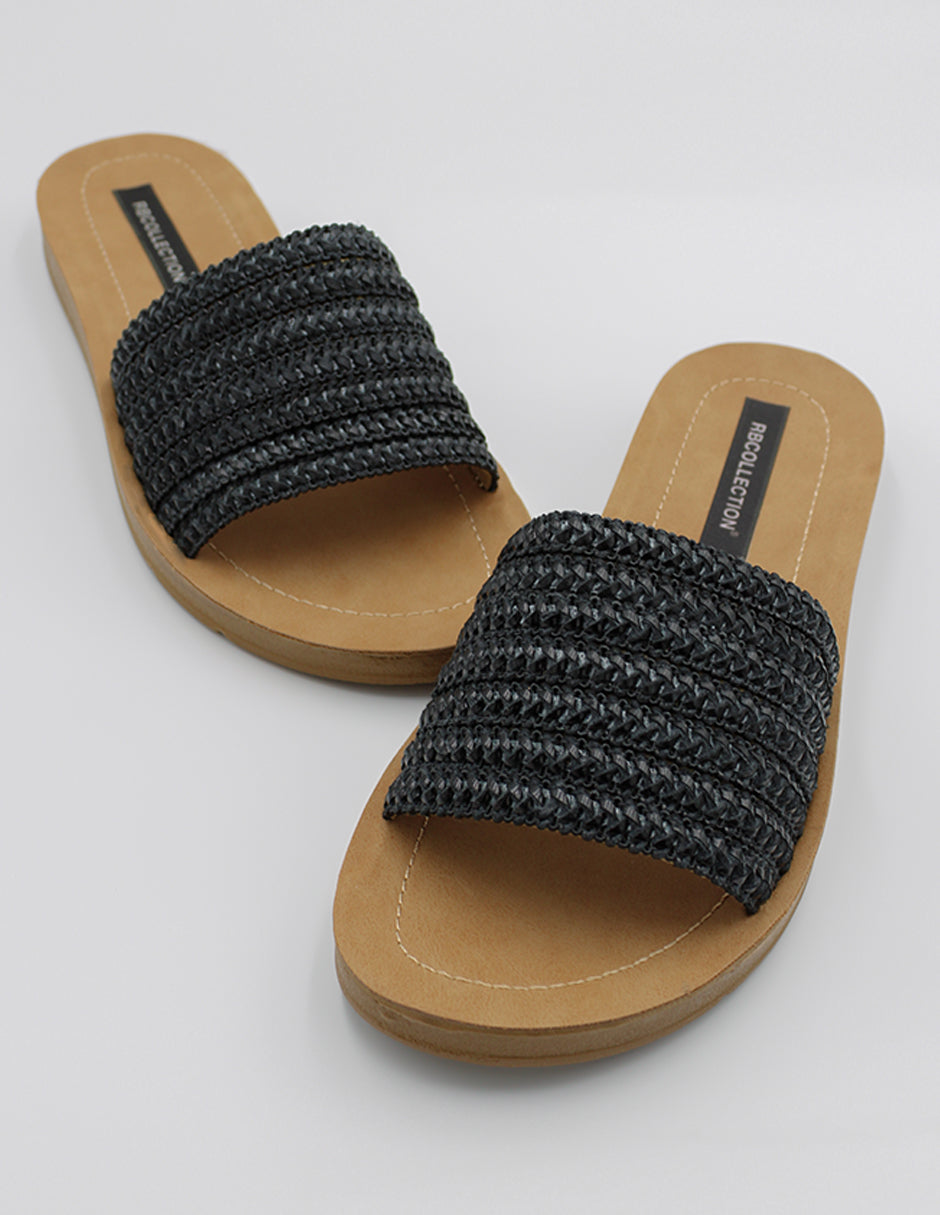 Sandalias de piso Onne en Textil – Negro