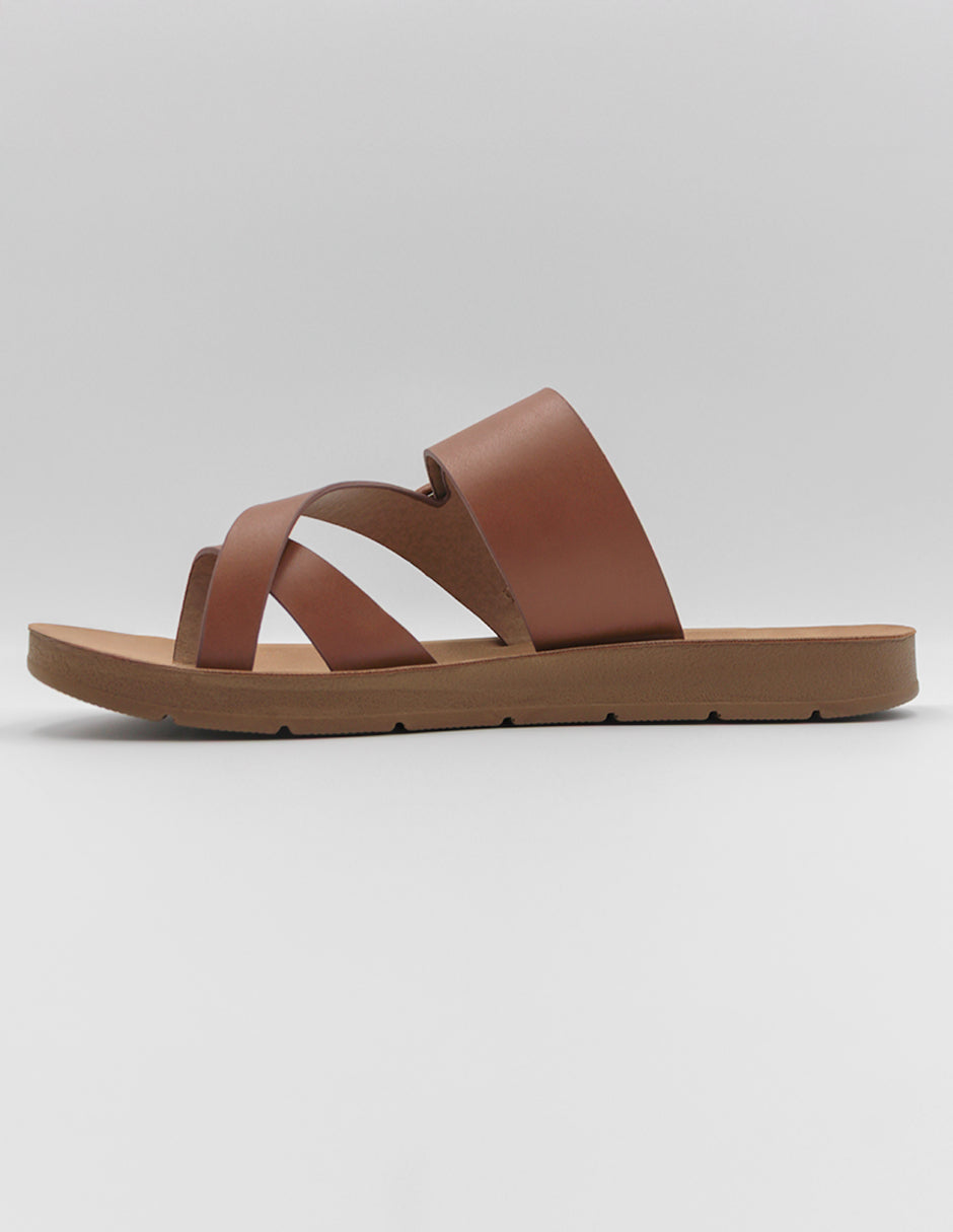 Sandalias de piso Daily  en Piel vegana – Café