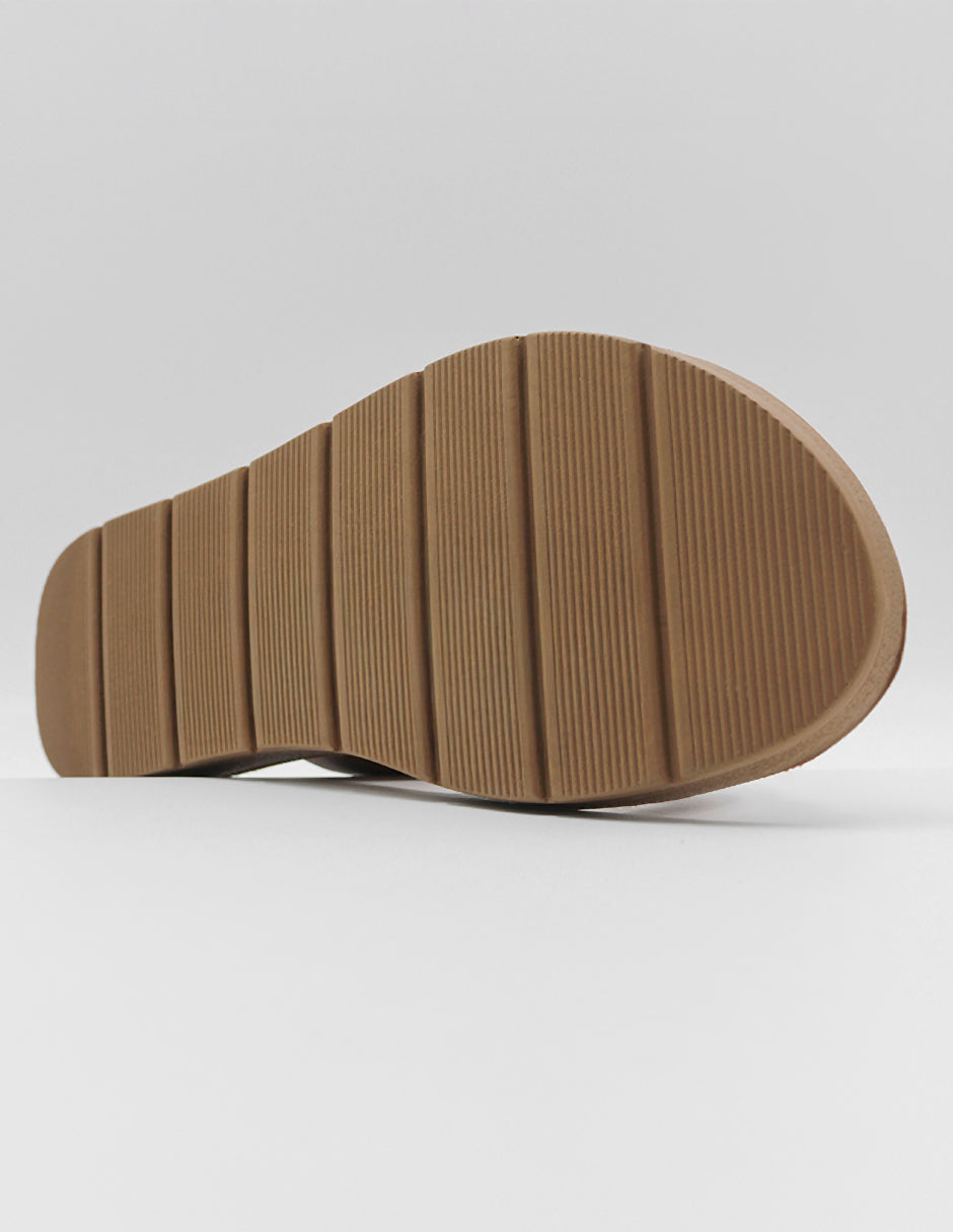 Sandalias de piso Daily  en Piel vegana – Café