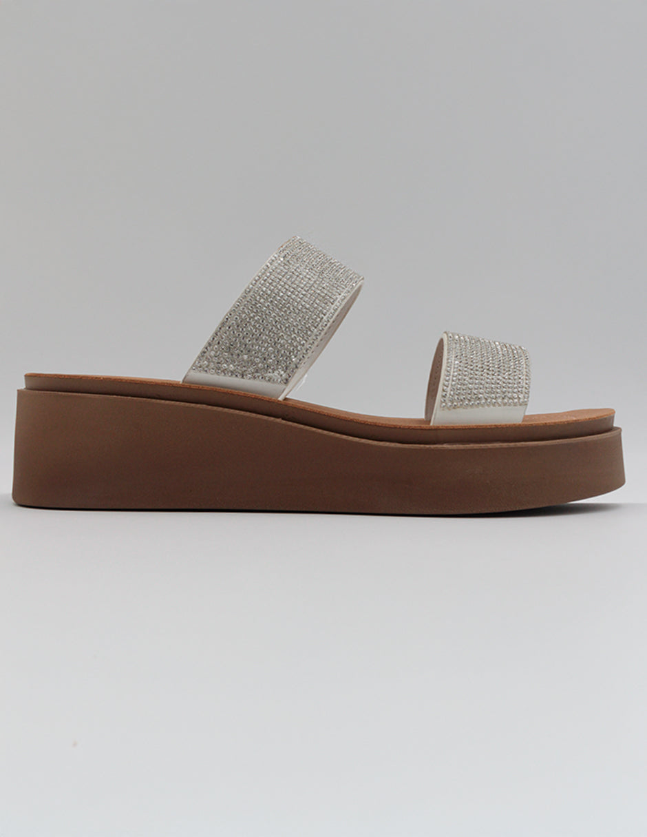Sandalias con plataforma Steps en Textil – Plata