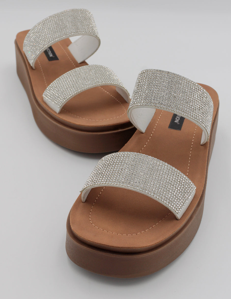 Sandalias con plataforma Steps en Textil – Plata
