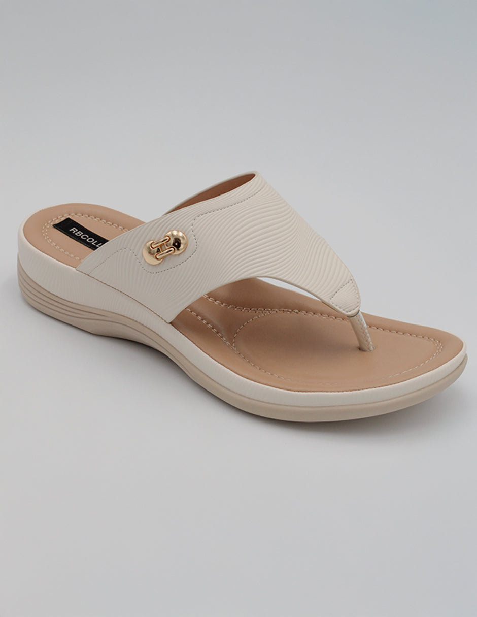 Sandalias con plataforma Exterior Piel vegana Color Beige  Para Mujer De RBCOLLECTION