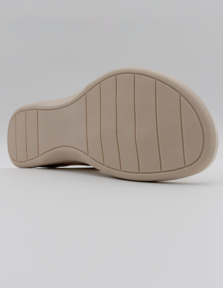Sandalias con plataforma Walky en Piel vegana – Beige
