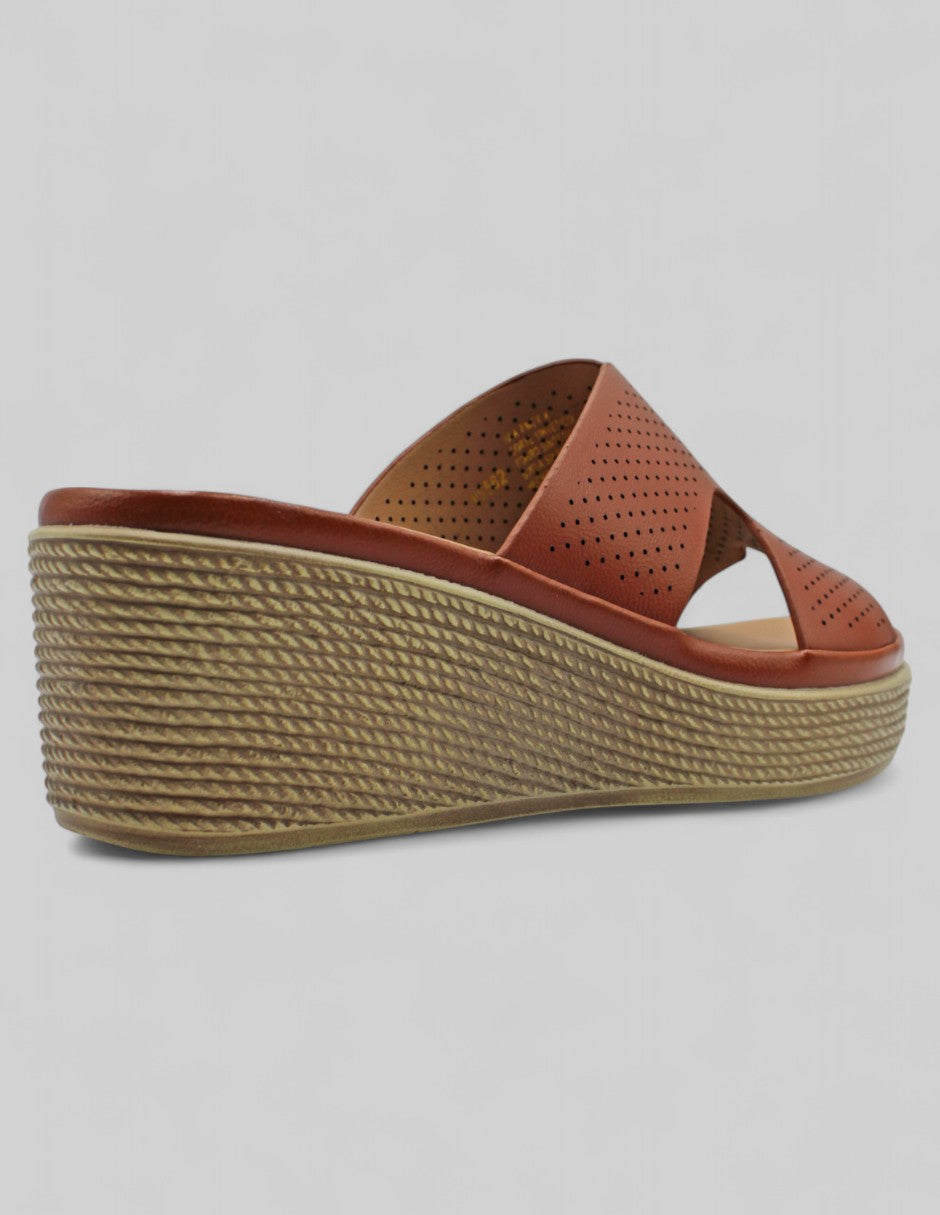 Sandalias con plataforma Daily  Piel vegana - Café