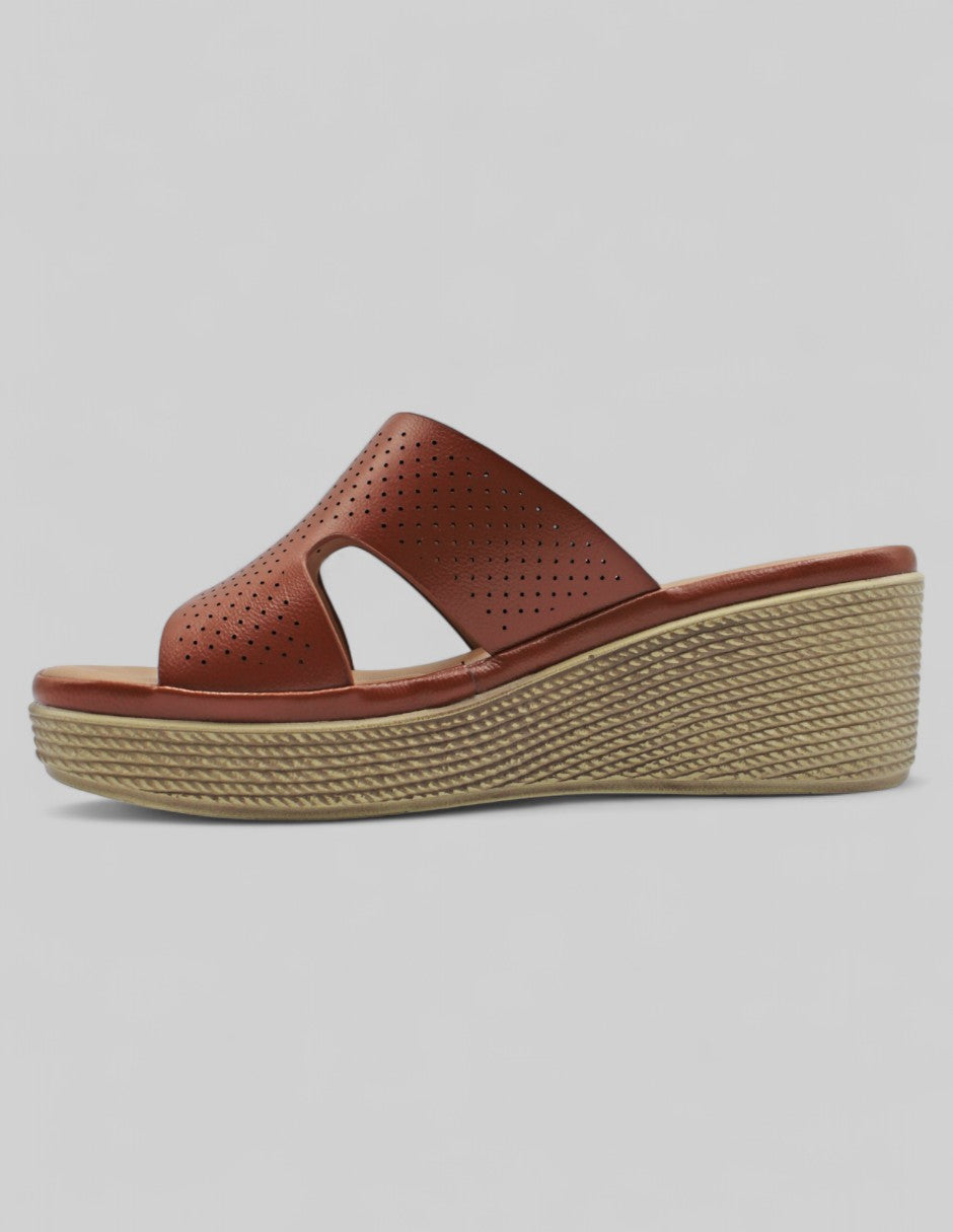 Sandalias con plataforma Daily  Piel vegana - Café