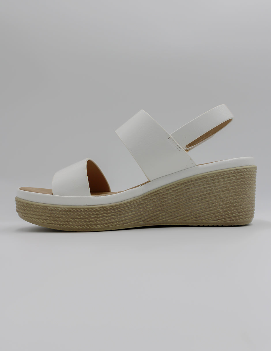 Sandalias con plataforma Clous steps en Piel vegana – Blanco
