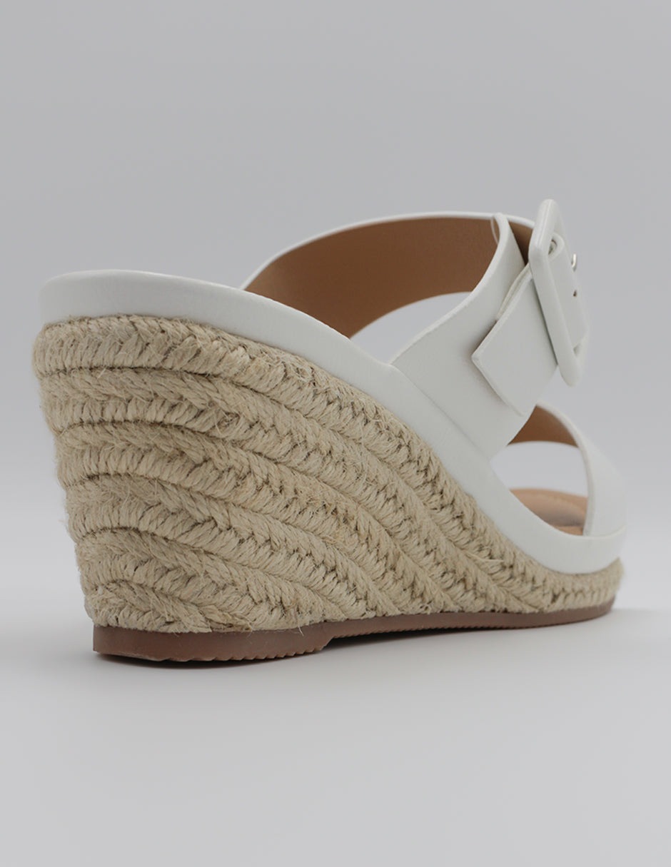 Sandalias con plataforma Daril en Piel vegana – Blanco