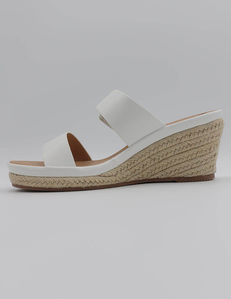 Sandalias con plataforma Daril en Piel vegana – Blanco