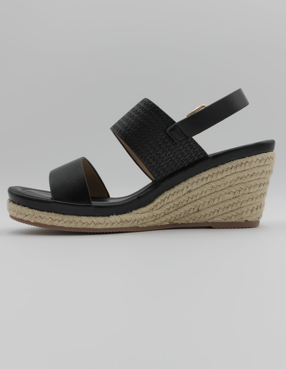 Sandalias con plataforma Daril en Piel vegana – Negro