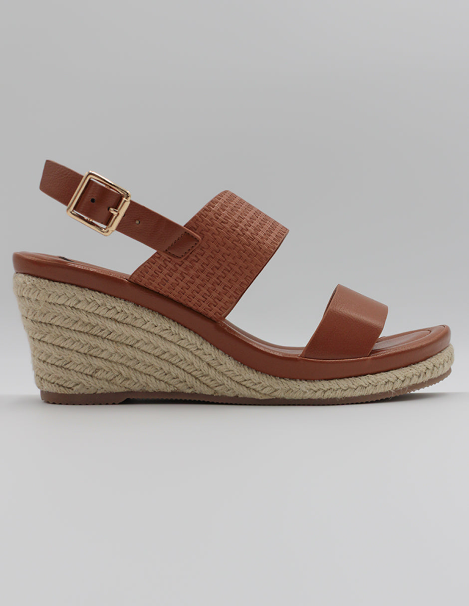 Sandalias con plataforma Soul en Piel vegana – Café