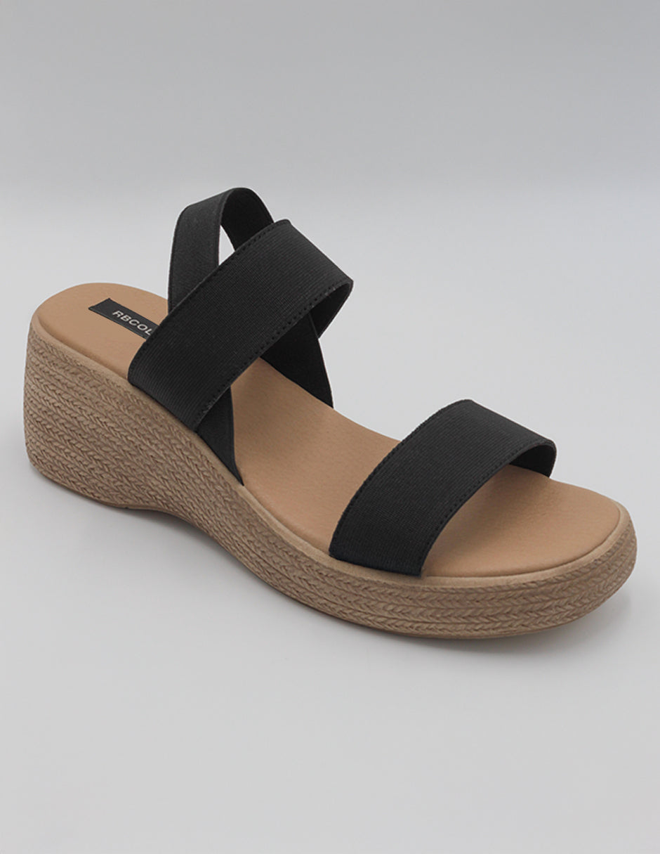 Sandalias con plataforma Exterior Textil Color Negro Para Mujer De RBCOLLECTION