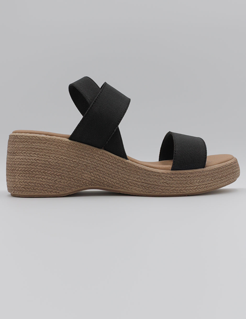 Sandalias con plataforma Classy en Textil – Negro