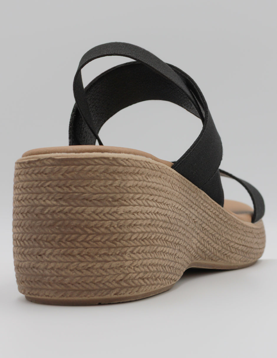 Sandalias con plataforma Classy en Textil – Negro