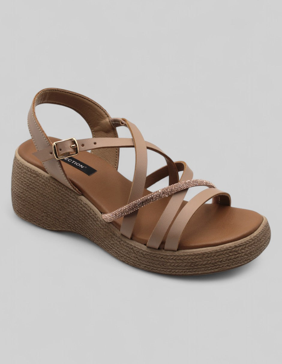Sandalias con plataforma Exterior Piel vegana Color Rosa Para Mujer De RBCOLLECTION