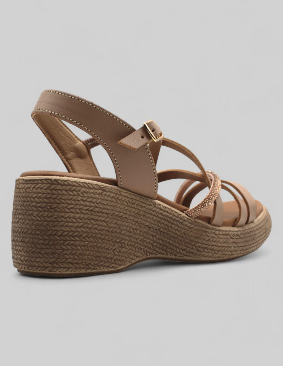 Sandalias con plataforma Daily  Piel vegana -  Café