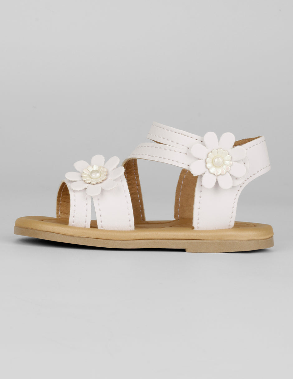 Sandalias Kids en Piel vegana – Blanco