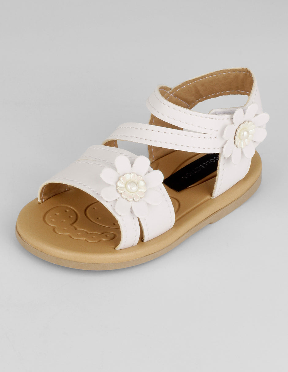 Sandalias Kids en Piel vegana – Blanco