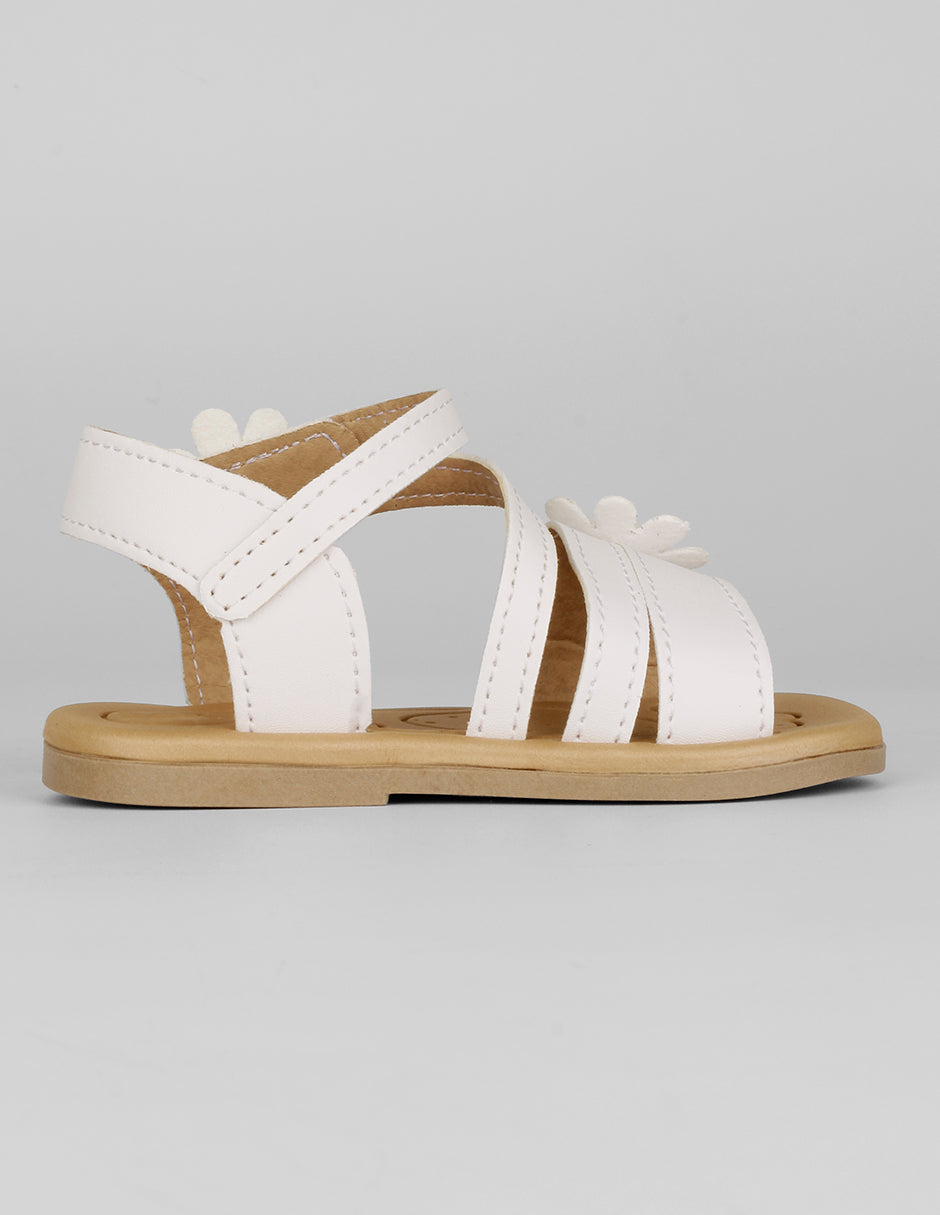 Sandalias Kids en Piel vegana – Blanco