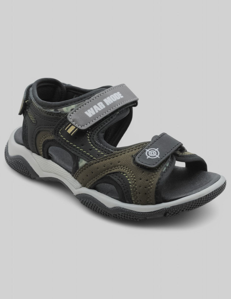 Sandalias Exterior Piel vegana Color Olivo Para Niño De RBCOLLECTION