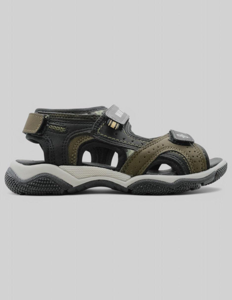 Sandalias Kids en Piel vegana – Verde