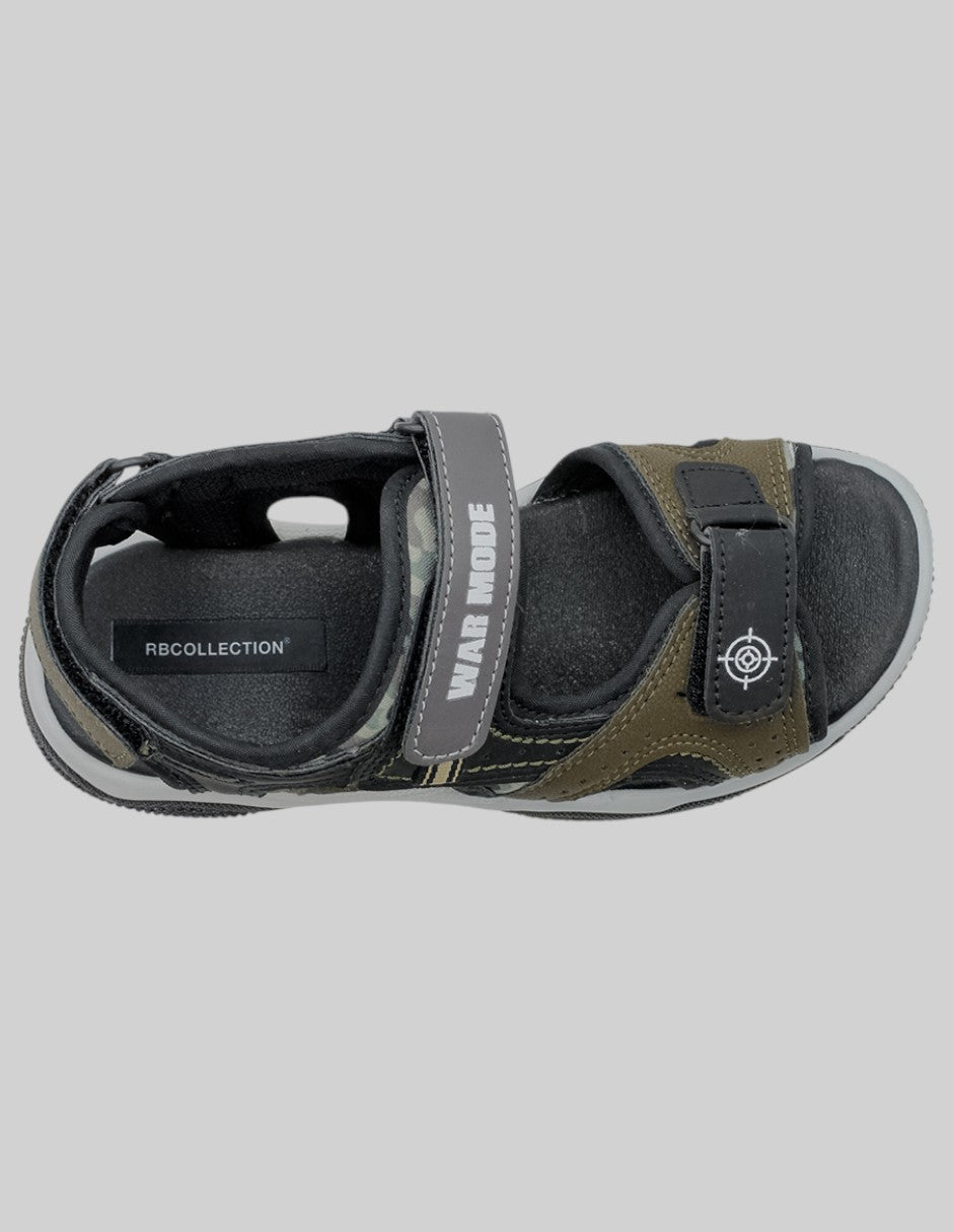 Sandalias Kids en Piel vegana – Verde