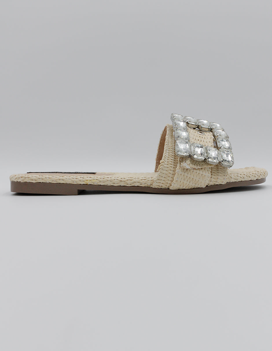 Sandalias de piso Soft en Textil – Beige