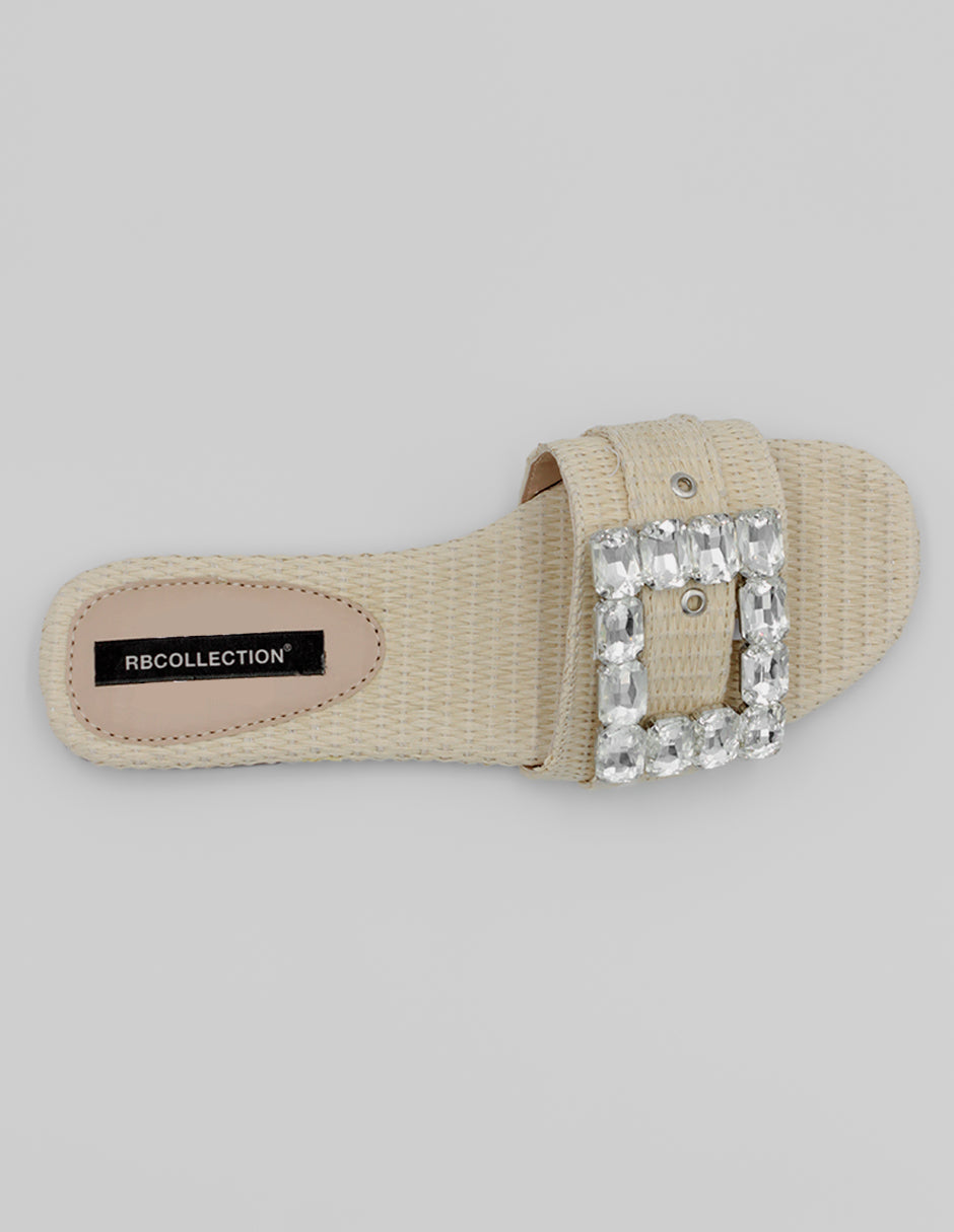 Sandalias de piso Soft en Textil – Beige
