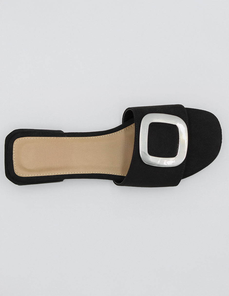 Sandalias de piso Soft en Gamuza – Negro