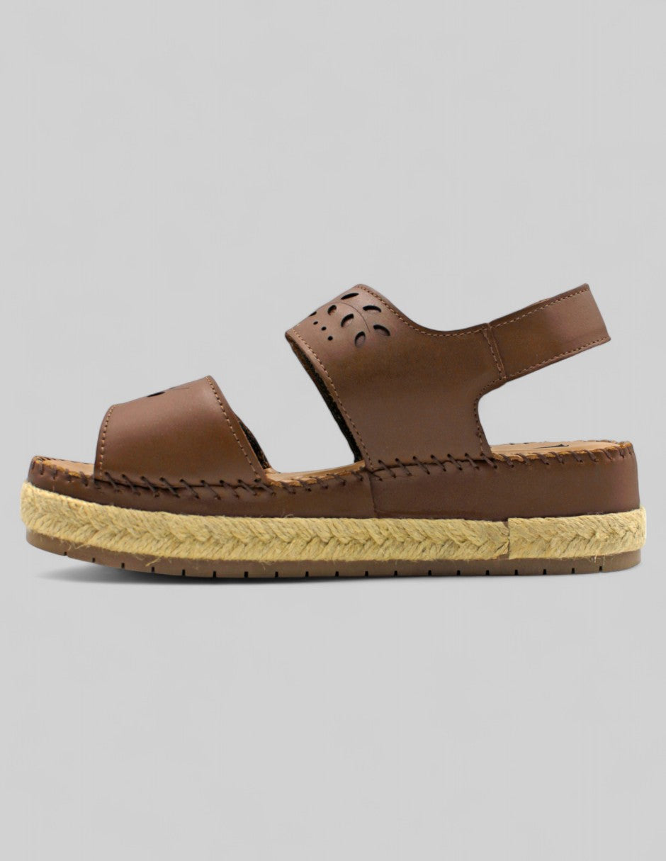 Sandalias con plataforma cloud steps Piel vegana - Café