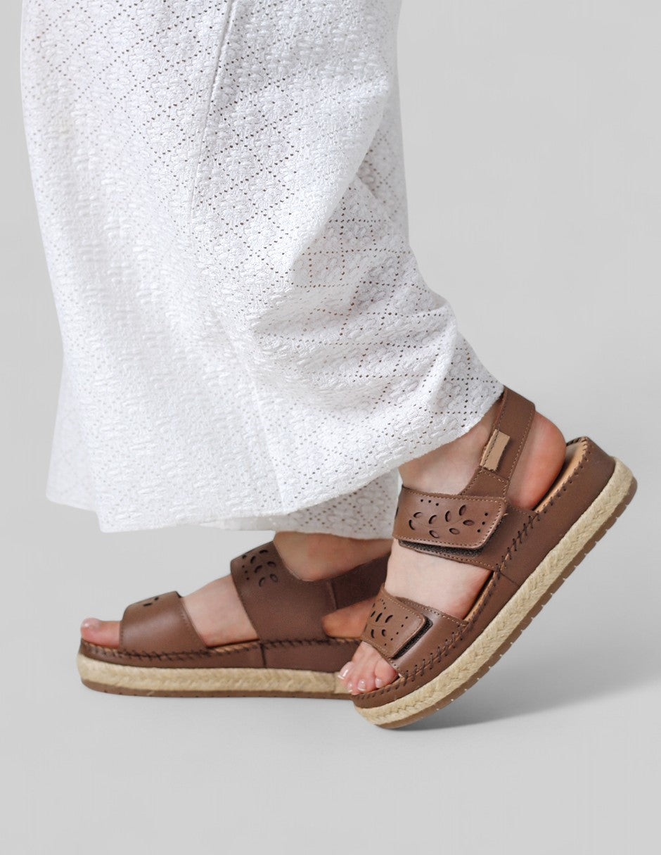 Sandalias con plataforma cloud steps Piel vegana - Café