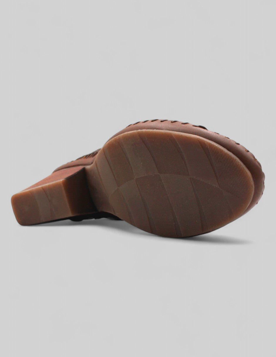 Sandalias con plataforma Dory Piel vegana - Café