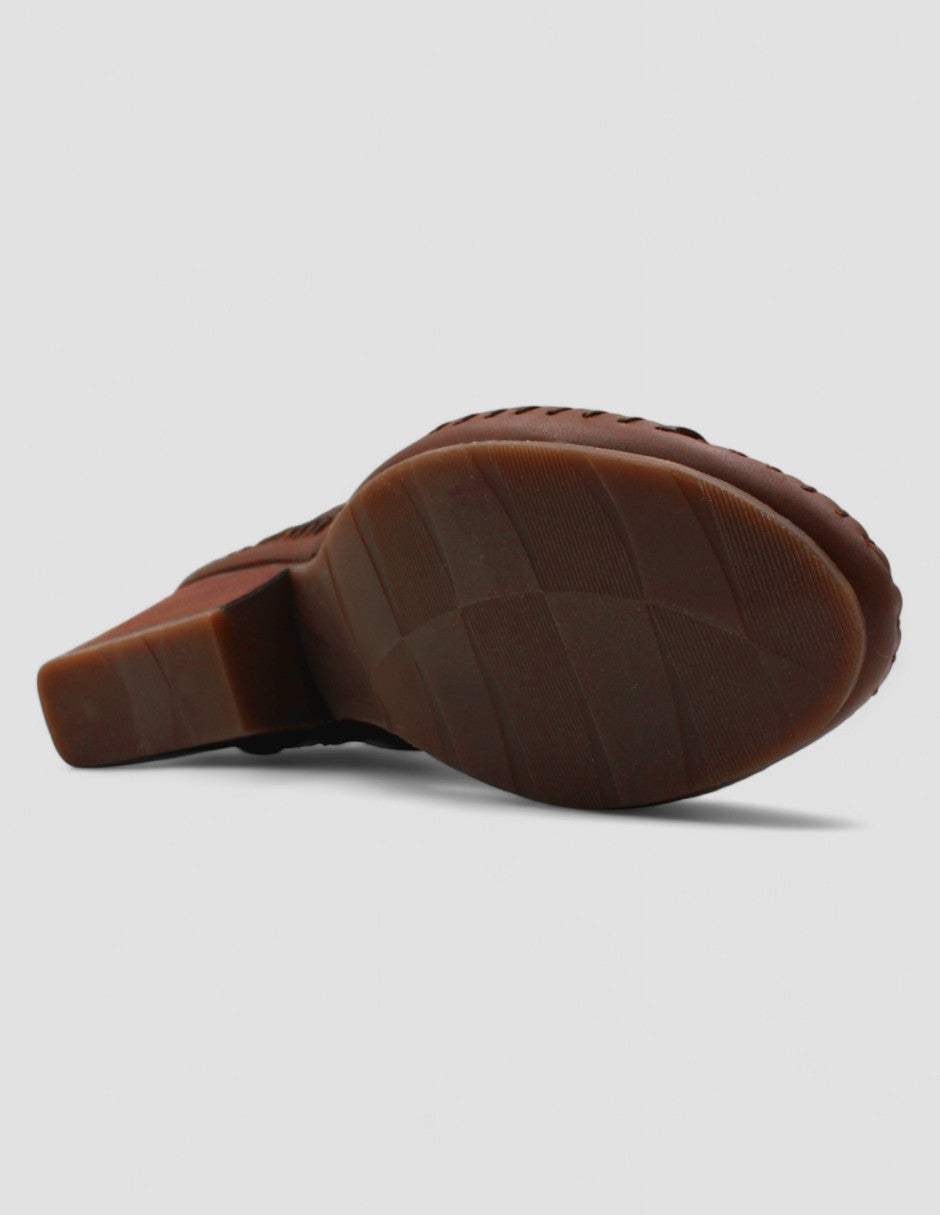 Sandalias con plataforma Dory Piel vegana - Café