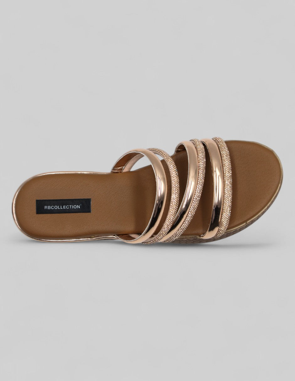 Sandalias con plataforma Birt  Piel vegana - Dorado